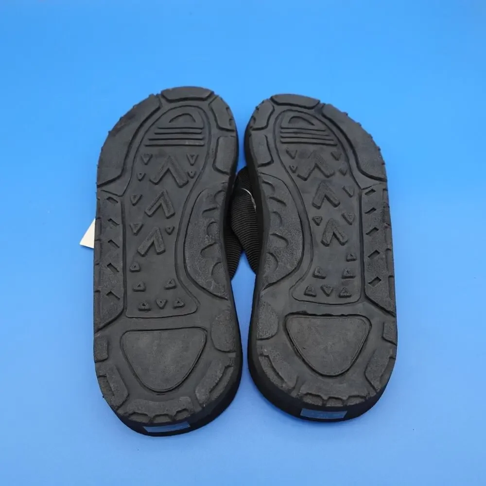 Gurkee's Dive Flag Flip Flops Men's 10-11 Black Beach Pool Sandals New